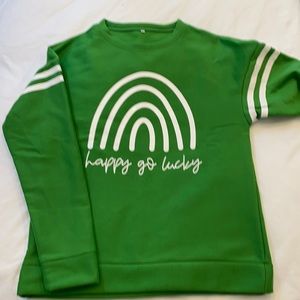 New boyfriend style sweatshirt - happy to lucky